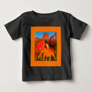Vintage Färgfläckig utformning av afrikansk vild a T-shirt
