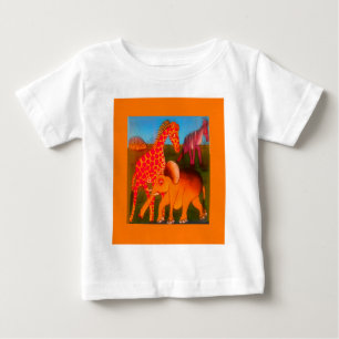Vintage Färgfläckig utformning av afrikansk vild a T-shirt