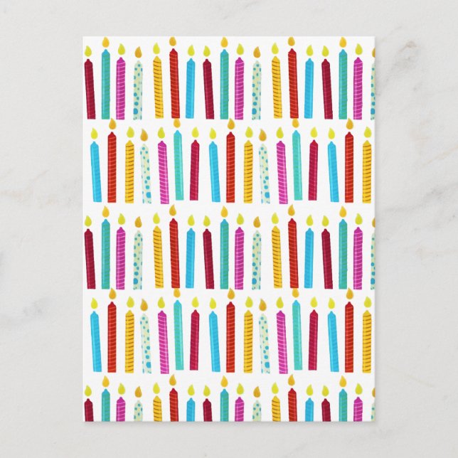 Vintage Färgfläckljus Party Vykort (Framsida)