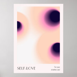 Vintage Färgfull Aura-effektövertoning Poster