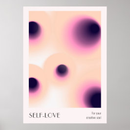 Vintage Färgfull Aura-effektövertoning Poster