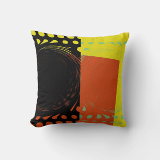 Vintage Färgfull Retro Swirl Painting Abstrakt Art Kudde