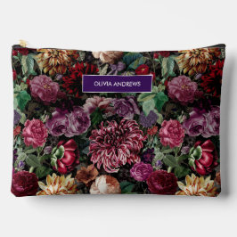 Vintage färglös Blommigt monogrammad