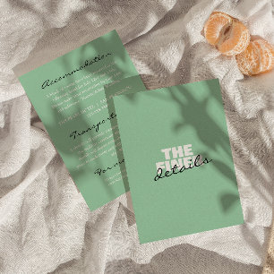 Vintage färglös Retro Modern Bröllop med fetstil Tilläggskort