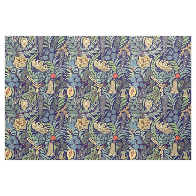 Vintage Färgrik Blommönster Tyg (Fat Quarter)