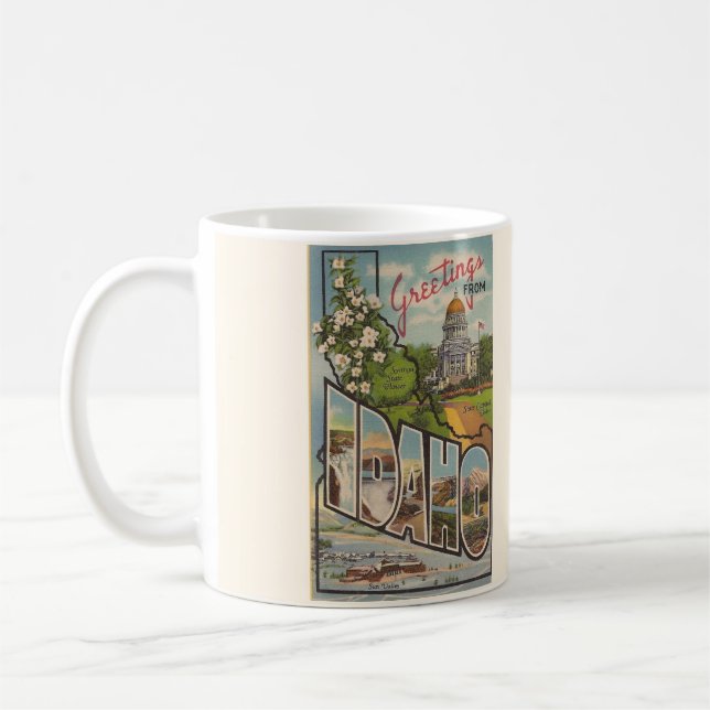 Vintage färgrik Idaho-mugg  Kaffemugg (Vänster)