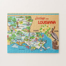 Vintage färgrik Louisiana 11x14 Pussel