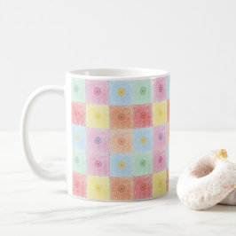 Vintage Färgrik modern blommönster Födelsedag p Kaffemugg