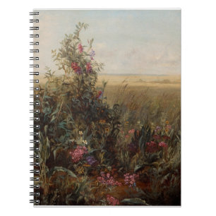Vintage Färgskugga med Wildblommor Design Anteckningsbok