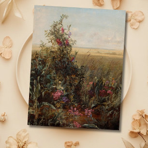 Vintage Färgskugga med Wildblommor Design Helg Vykort