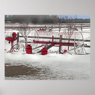 Vintage Farm Equipment Poster