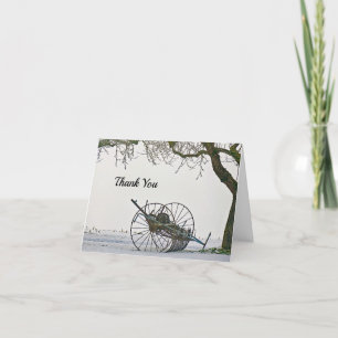 Vintage Farm Equipment Snö Photo Tack Kort
