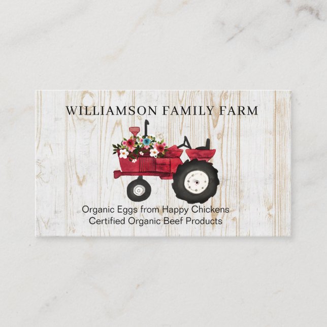 Vintage Farm Fresh Eggs & Kött Farmhouse Visitkort (Framsida)