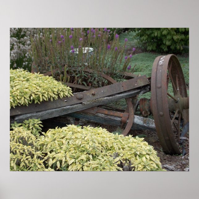 Vintage Farm Hjul Poster (Framsidan)