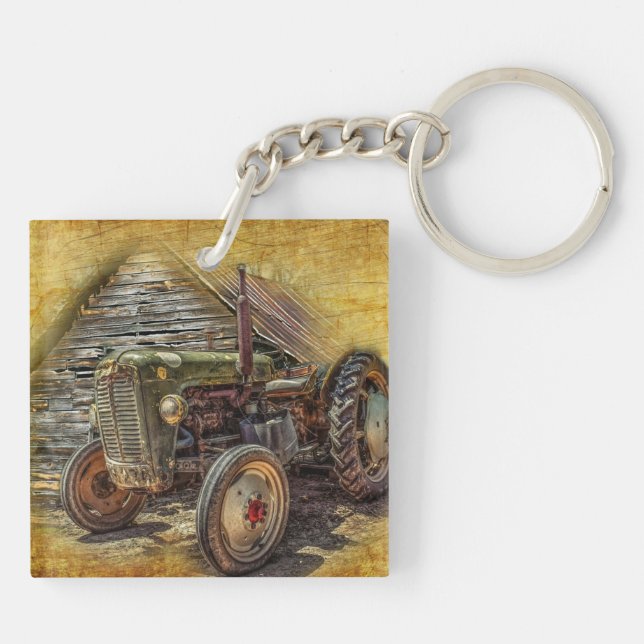 Vintage Farm Tractor Old Barn Shed (Baksidan)