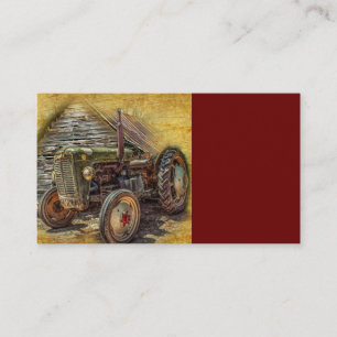 Vintage Farm Tractor Old Barn Shed Visitkort