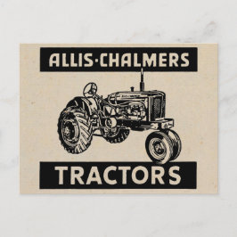 Vintage Farm Tractor Vykort