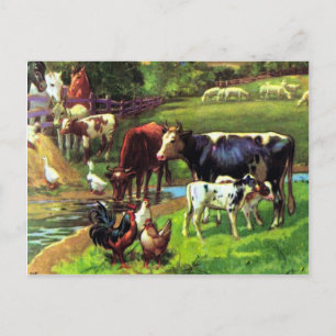Vintage Farm Vykort