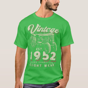 Vintage Farmer Tractor 1952 70 Birth T Shirt