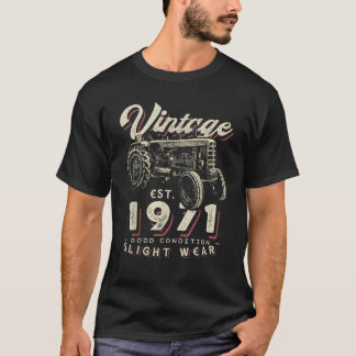 Vintage Farmer Tractor 1971, 51st Birth T Shirt