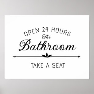 Vintage Farmhouse Bathroom utskrivbar dekan Poster