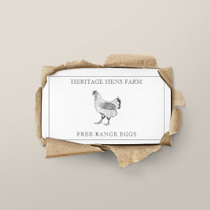 Vintage Farmhouse Chicken Eggs QR-kod Visitkort
