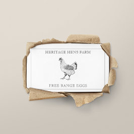 Vintage Farmhouse Chicken Eggs QR-kod Visitkort