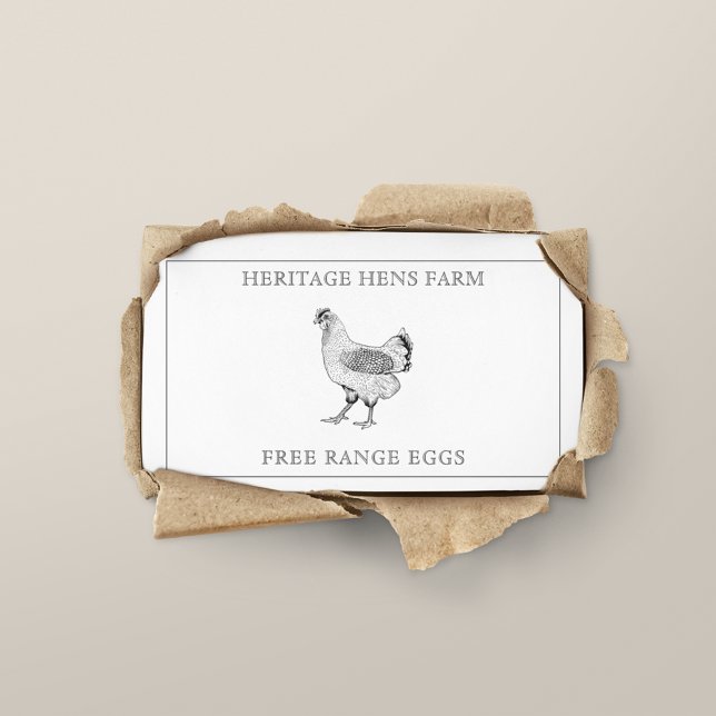 Vintage Farmhouse Chicken Eggs QR-kod Visitkort (Skapare uppladdad)