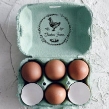 Vintage Farmhouse Hen Personlig Egg Carton