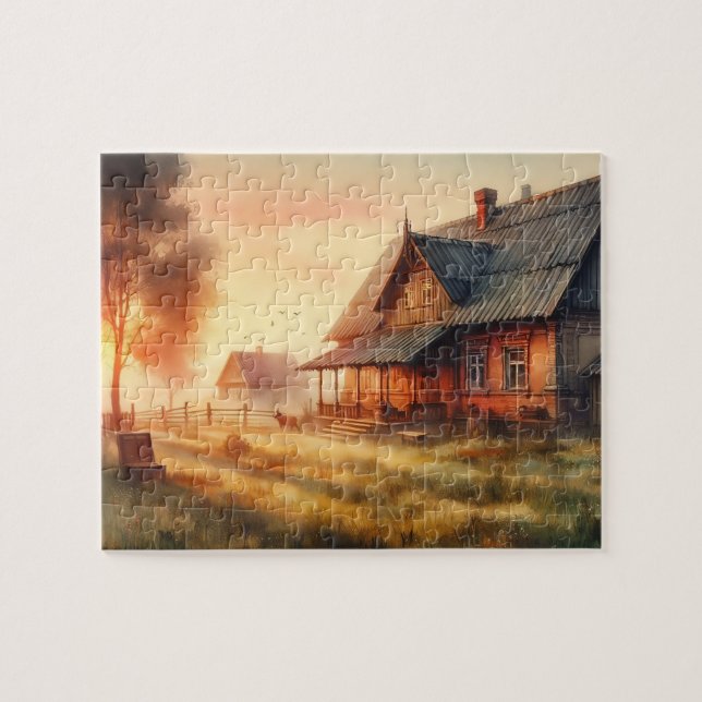 Vintage Farmhouse i Dawn Pussel (Horisontell)