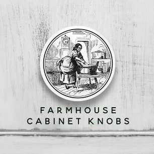 Vintage Farmhouse Tvätt Room 🧺 ✨ White Knopp