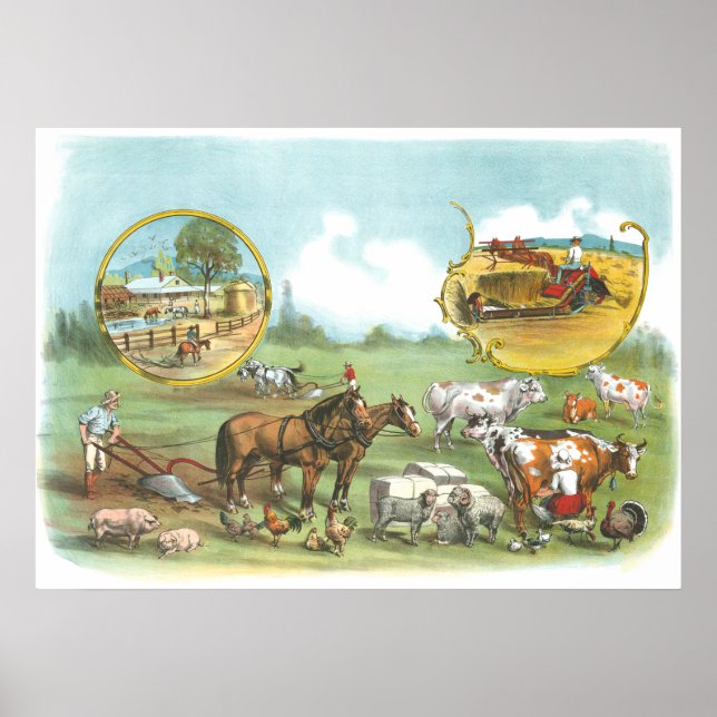 Vintage Farming Australia Poster (Framsidan)