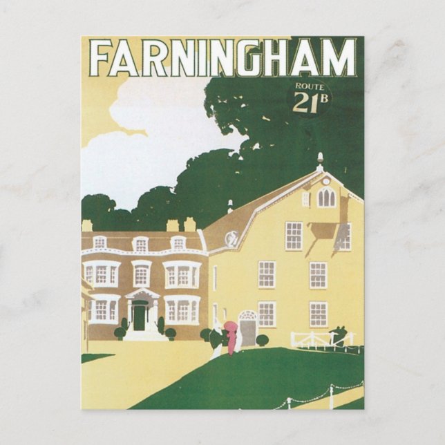 Vintage Farningham England Vykort (Framsida)