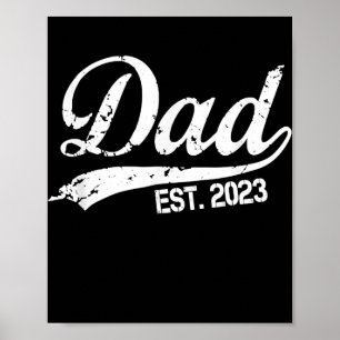 Vintage Fars dag befordrad till Pappa est 2023 Poster