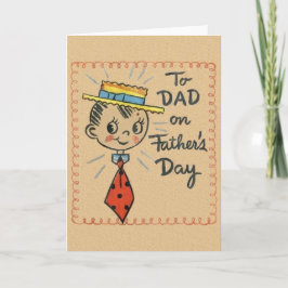 Vintage Fars dag hälsningskort för Pappa Kort