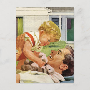 Vintage Fars dag, Lycklig-familjen i förorterna Vykort