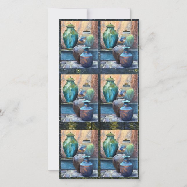 Vintage Fartyg Akrylkonst Julkort (Framsida)