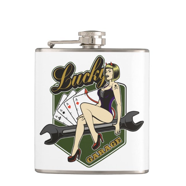 Vintage Fäst upp flickkolv Fickplunta (Framsidan)