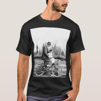 Vintage Father and Daughter Riding Bicycle – Nosta T Shirt