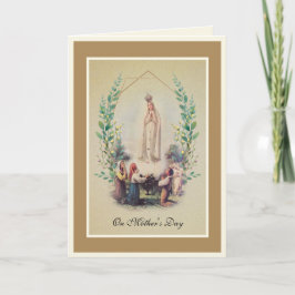 Vintage Fatima Virgin Mary Catholique Mors dag Kort