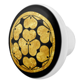 Vintage Faux Guld Chosokabe Japan Mon Oriental Art Knopp