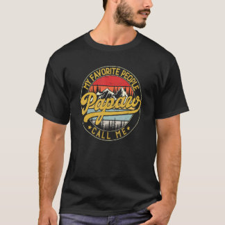 Vintage Favorite People kallar mig Papaw Fars dag T Shirt