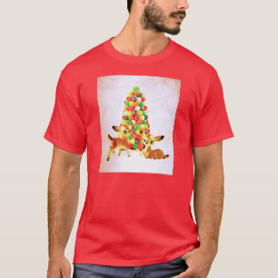 Vintage Fawns by GumDrop Julgran T-shirt