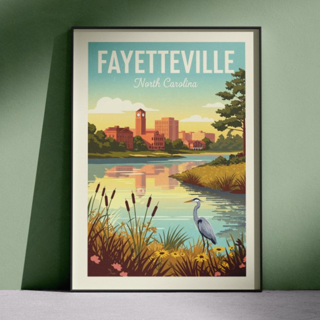Vintage Fayetteville North Carolina Poster (Skapare uppladdad)