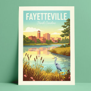 Vintage Fayetteville North Carolina Vykort