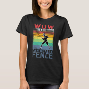 Vintage Fcing Attack Fence Epee Saber Combat Spo T Shirt