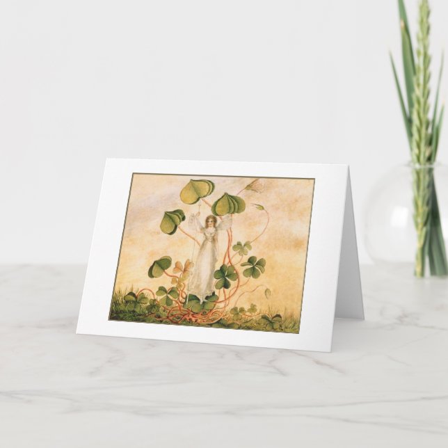 Vintage - fe med Shamrocks, Kort (Framsida)