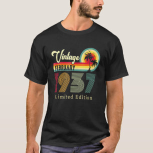 Vintage februari 1937 Födelsedag vid stranden 85:e T Shirt