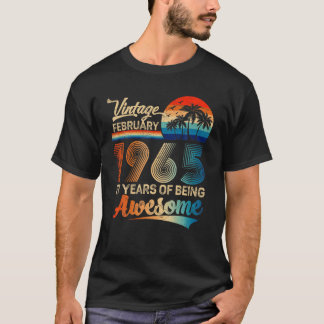 Vintage februari 1965, 57:e födelsedagen i Fantast T Shirt