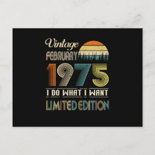 Vintage februari 1975 Vad jag vill ha Begränsadare Meddelande Vykort